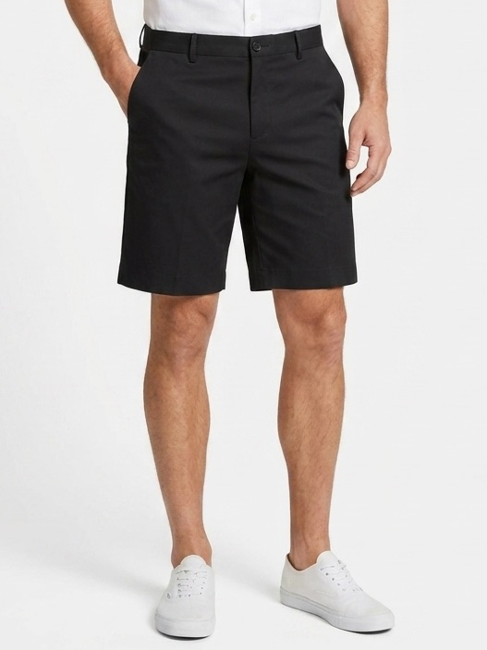 NWT Cafe Kitsune Cotton Chino Shorts Black Preppy Sz 46